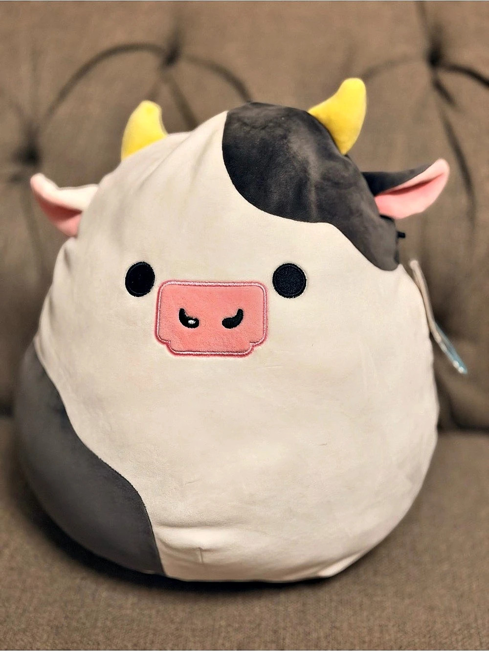 Squishmallows Clover the Cow Plush Cow White & Black